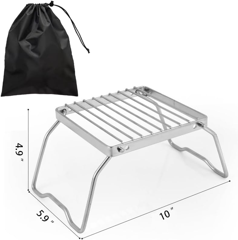 Takelablaze Camp Grill Portable Outdoor Grill Stainless Steel Folding Compact BBQ Camping Hiking Picnics - Image 3
